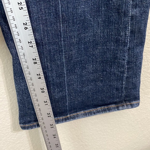 7 For All Mankind Jeans Size 30 Flare Wide Leg Dark Wash Denim - Picture 7 of 11